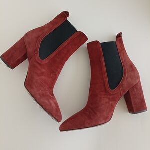 Vero Cuoio Burgundy Suede Heeled Boots